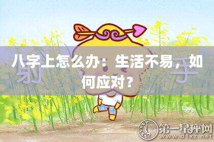 八字上怎么办：生活不易，如何应对？